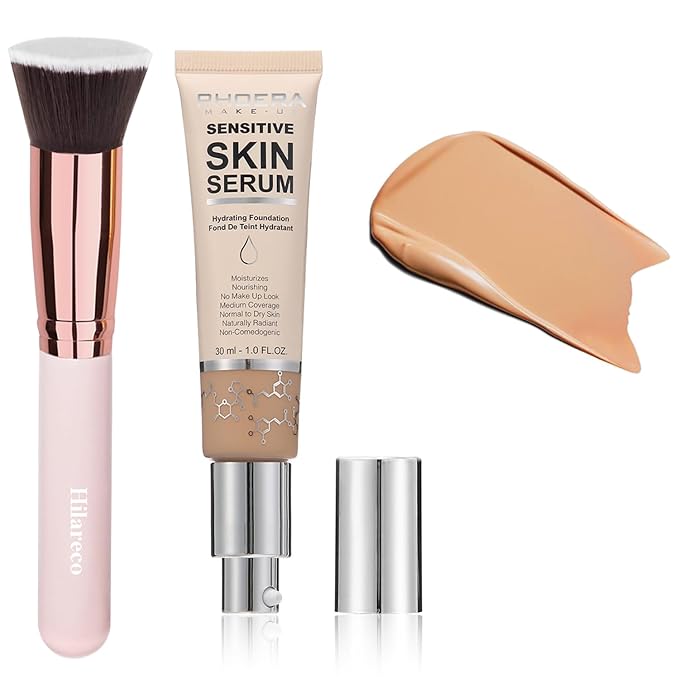 2024 New PHOERA Foundation Makeup for Mature Skin, Wrinkles Matte Natural Finish for a Flawless Complexion (N03 Buff Beige)-Velvo Beauty