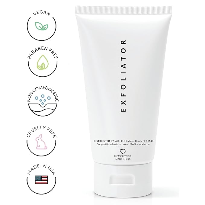 NAELI AHA/BHA Exfoliating Face Wash - 10% Glycolic Acid & Salicylic Acid Cleanser, Anti Aging Acne & Wrinkle Reducing Facial Exfoliant, Pore Minimizer & Brightening Gel, 6 oz-Velvo Beauty