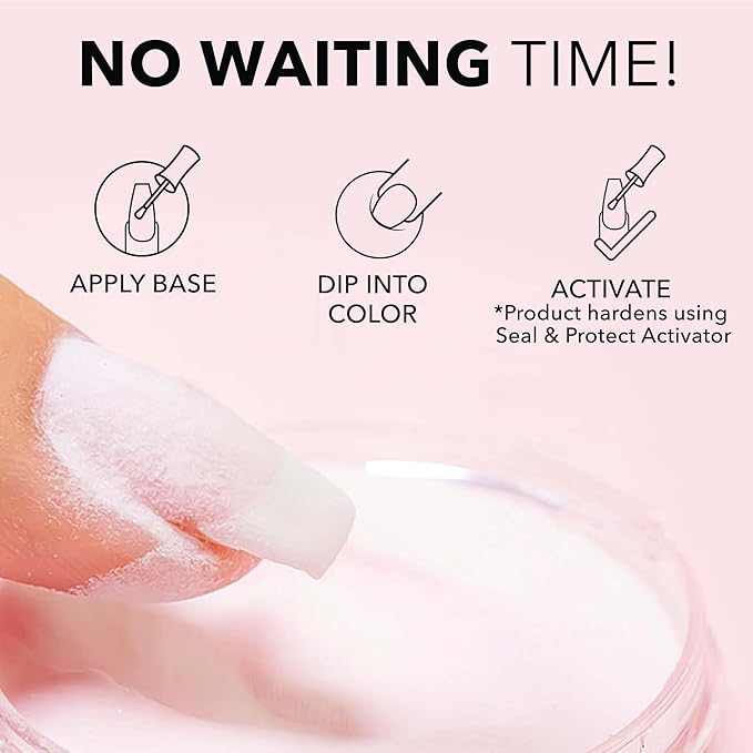 Kiara Sky Long Lasting Nail Dip Powder Pink Tones 1 oz, Pink Slippers-Velvo Beauty