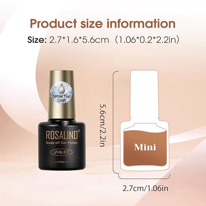 ROSALIND 8 PCS Nail Prep Dehydrator and Primer with Base Coat Top Coat, Glossy Glitter Matte Top Coat for Acrylic Gel Nail Polish Nail Art Supplies Gift-Velvo Beauty