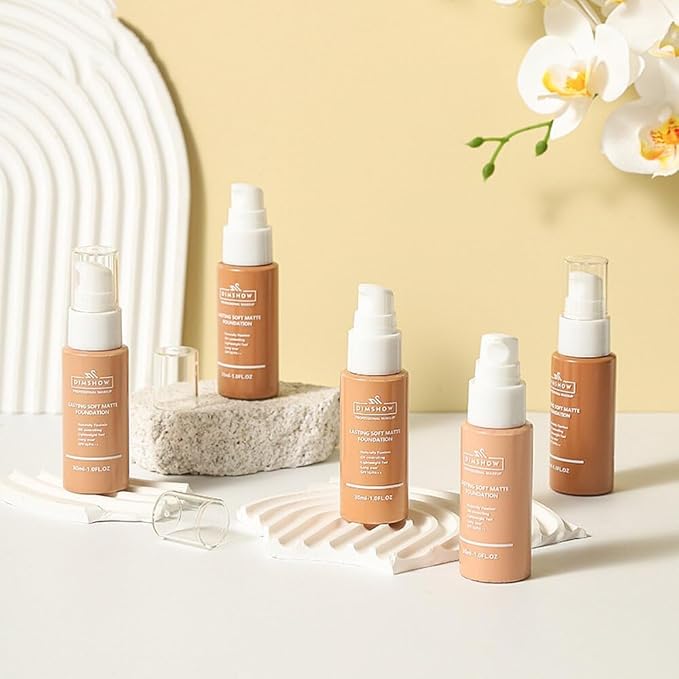 Flawless Matte Liquid Foundation Makeup, Vegan & Cruelty-Free, Liquid Oil-Free Foundation Face Makeup for Combination & Oily Skin, Longwear Medium-Full Coverage (04, 30ml)-Velvo Beauty