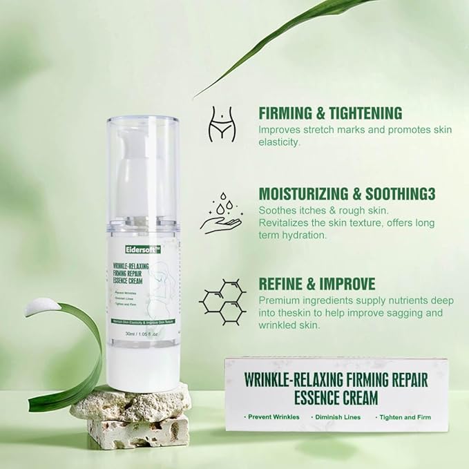 Wrinkle-Relaxing Firming Repair Essence Cream - Removes Maternity Stretch Marks, Prevents Wrinkles & Fine Lines, Nourishes & Rejuvenates Skin with Safe, Natural Formula-Velvo Beauty