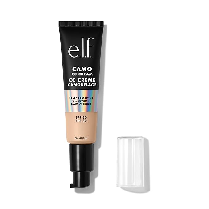 e.l.f. Camo CC Cream, SPF 30 Color-Correcting Medium-To-Full Coverage Face Foundation, Delivers An Airbrushed Finish, Vegan & Cruelty-Free, Rich 650 C-Velvo Beauty