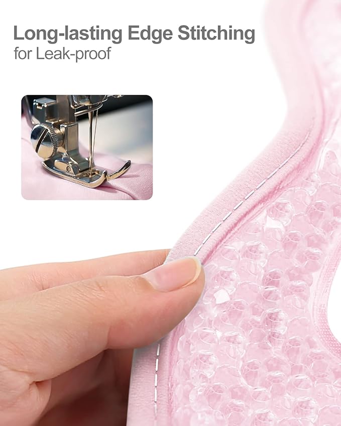 Luxtude Gel Eye Mask Cooling Eye Masks for Dry Eyes 2PCS, Hot Cold Eye Ice Pack Reusable Cold Eye Mask, Frozen Cold Eye Compress for Puffiness/Dark Circles/Headaches/Skincare/Eye Bags (Pink)-Velvo Beauty