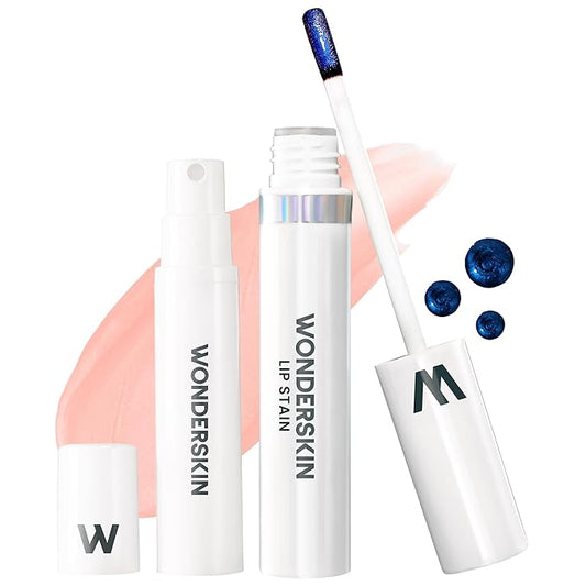 Wonderskin Wonder Blading Lip Stain Peel Off and Reveal Kit - Long Lasting, Waterproof Nude Lip Tint, Transfer Proof Natural Lip Stain Kit (Adore)-Velvo Beauty