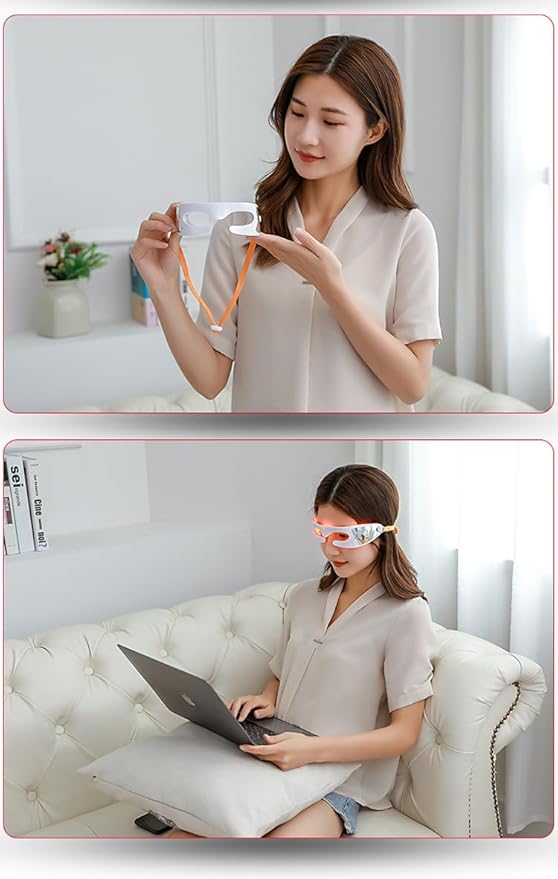 Enhance Collagen, Smooth Wrinkles, Reduce Puffiness, and Firm Skin with Advanced LED Light Therapy Technology, Red Light Therapy Eye Mask for Wrinkles-Velvo Beauty