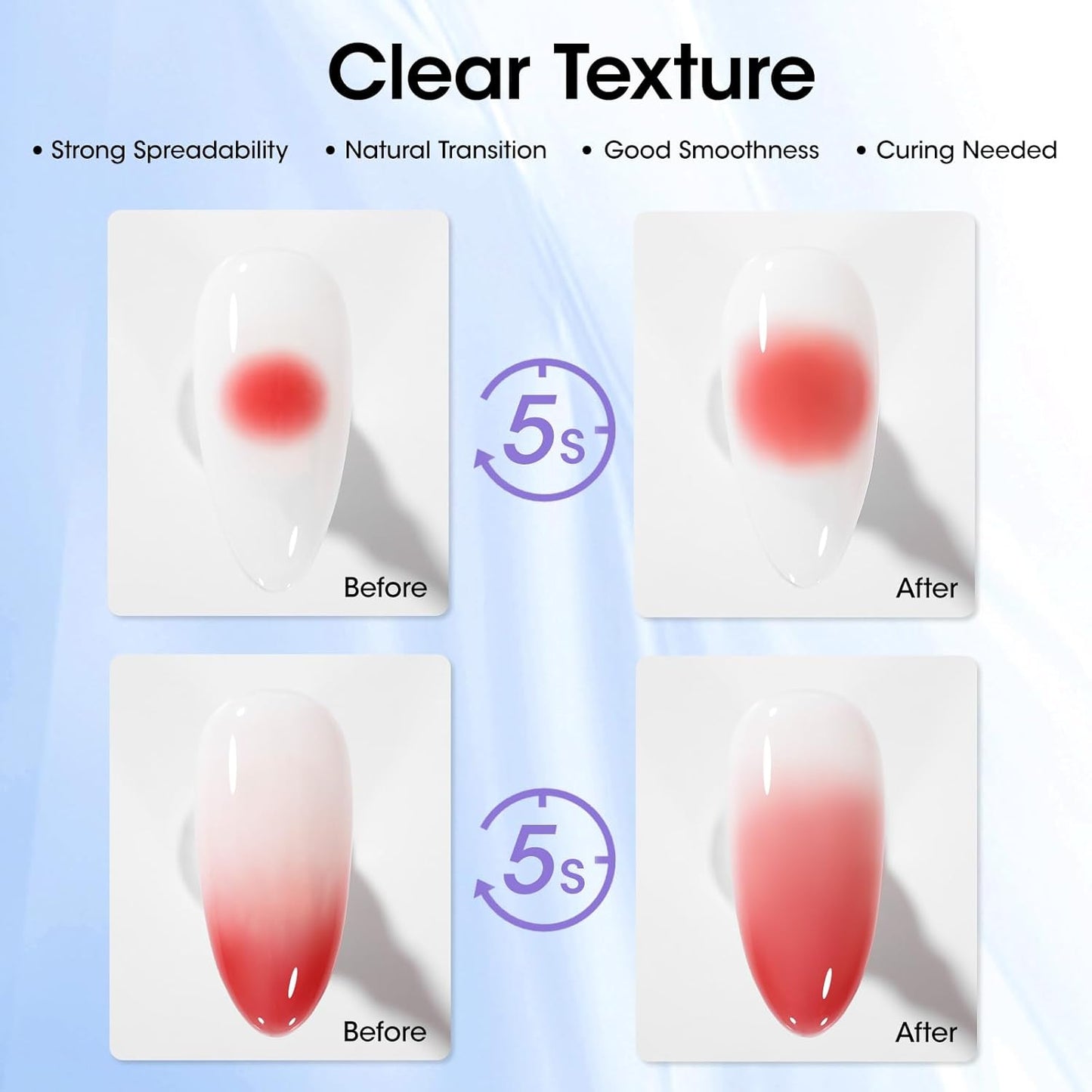 GELLEN 20ML Blooming Gel, Hema Free Blooming Gel Nail Polish, Soak off Clear UV LED Blossom Nail Gel for Spreading Effect, Marble Watercolor Floral Nail Art Design, DIY Manicure Gift for Women-Velvo Beauty