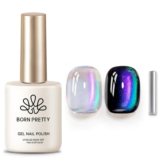 BORN PRETTY Cat Magnetic Gel Nail Polish,Chameleon Holorgraphic Cat Magnetic Eye Gel Polish Sway Sea Gel Polish-Velvo Beauty