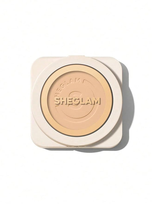 SHEGLAM SKin-Focus Full Coverage Powder Foundation Oil-Control Lightweight Face Pressed Powder Makeup-Mocha-Velvo Beauty