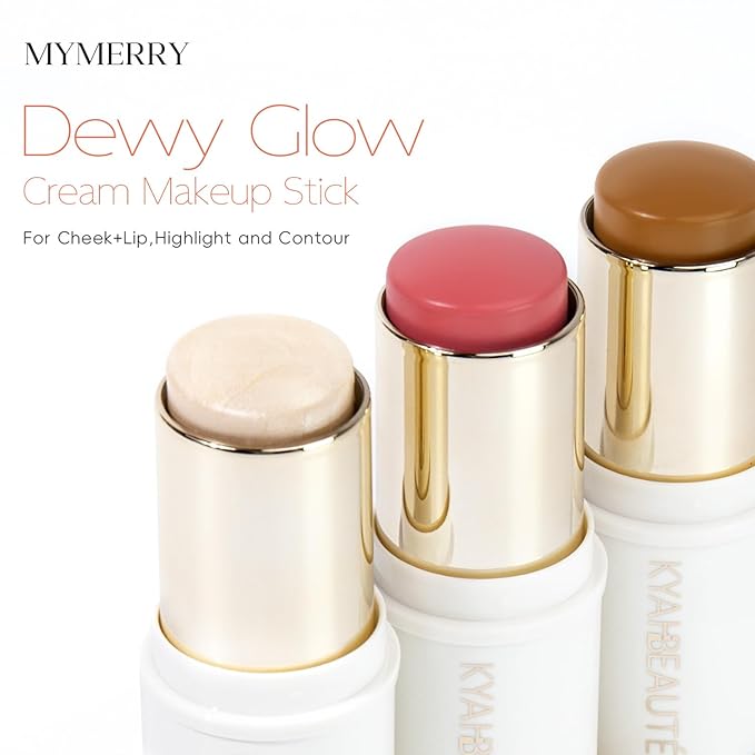 Trio Contour Sticks Set, Highlighter Stick & Bronzer Stick & Blush stick for Cheek+Lip,Highlight and Contour to Create a Natural Dewy Makeup Look for Fair | Set of 45g/1.6fl.oz-Velvo Beauty