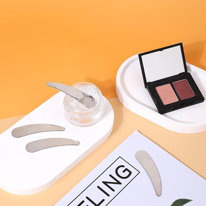 2Pcs Mini Metal Cosmetic Spatulas, Skincare SpatulaMixing and Sampling Makeup Beauty Tools for Skin Care Creams, Eye Cream, Essences Beauty Accessories(4PCS)-Velvo Beauty