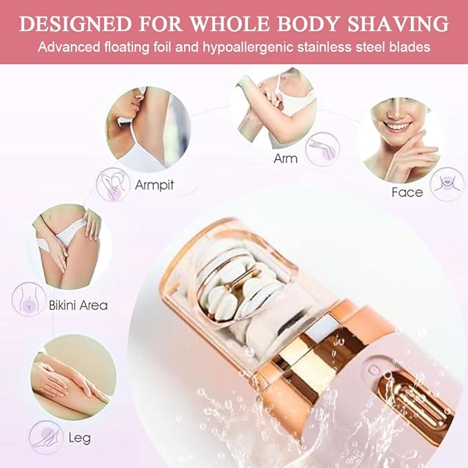 Epil Pro 3.0 Women Face Epilator 2025 New - 2-in-1 Rechargeable Facial Hair Removal for Women, IPX5 Waterproof Epilator with 3 Eyebrow Trimmers,Beauty Removal for Woman(1PC-Pink)-Velvo Beauty