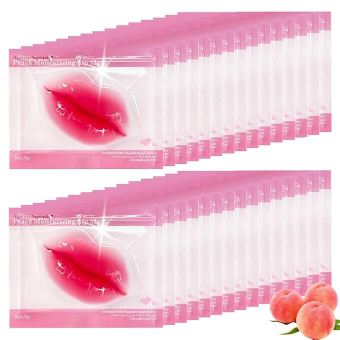 30 Pieces Gel Lip Mask Collagen Crystal Pink Lip Masks, Moisture Lip Care Mask For Anti-Ageing & Anti Chapped, Anti-Wrinkle, Firms Hydrates Lips Fade Lip Color, Make Your Lip Sexy & Plump Your Lips-Velvo Beauty