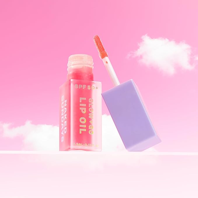 SPF50 Glow & Go Lip Oil: Lip Oil with SPF, Moisturizes and Protects Lips, 4.5ml in Watermelon-Velvo Beauty