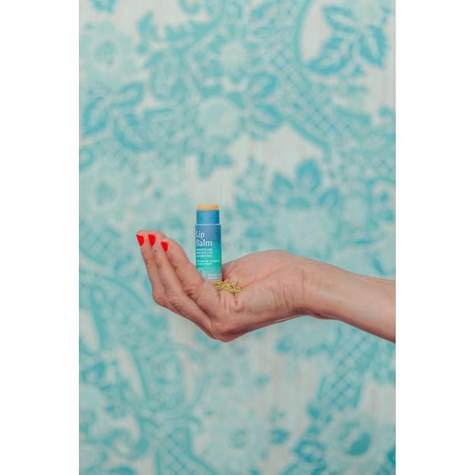 Vegan Lip & Eye Balm, Plant-Based Formula with Shea Butter, Jojoba Oil & Algae Extract for Skin Hydration & Protection, Sea Salt + Kelp Scent, 3-Pack-Velvo Beauty