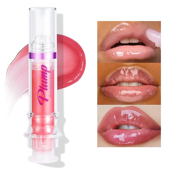 Lip Plumper Gloss,Natural Spicy Lip Plumping Booster Moisturizing Hydrating Lip Plumping Oil and Lip Care Serum for Women Girls(#4)-Velvo Beauty