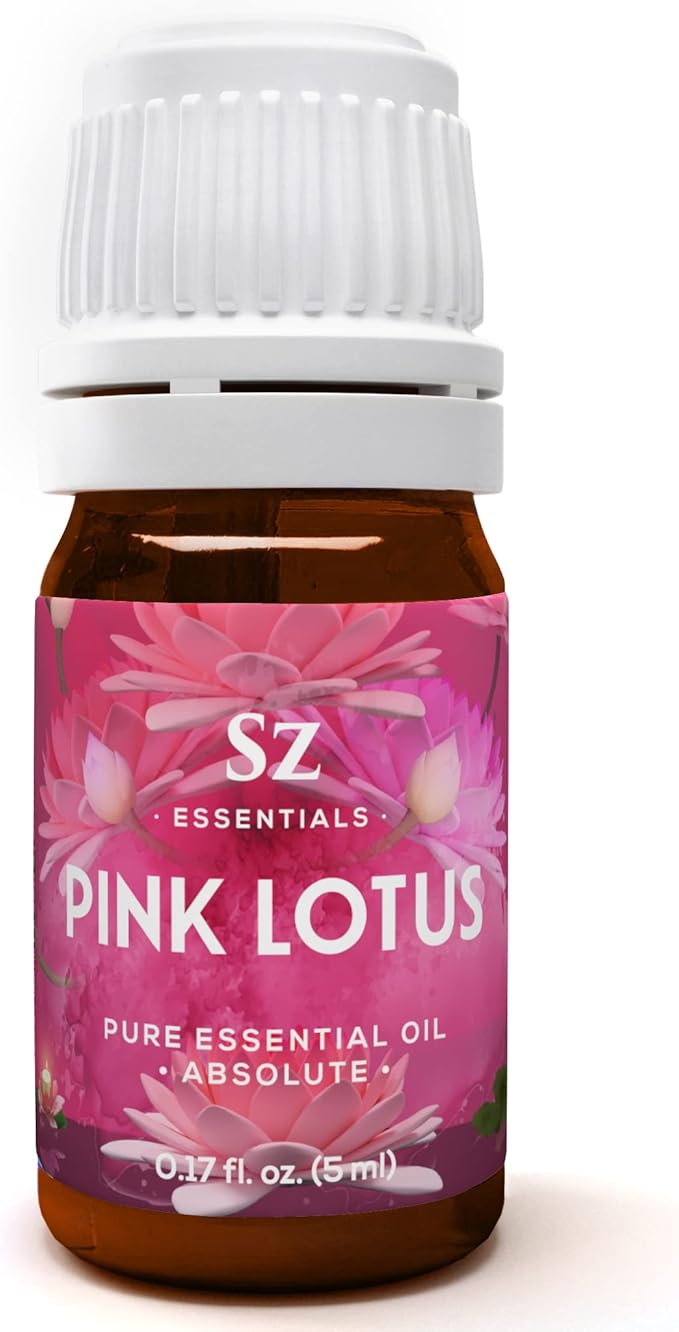Pink Lotus 100% Pure, Essential Natural Oil - Extracted from Nymphaea Nucifera - Divine & Sweet Scent, with Exotic Floral Overtones - Therapeutic Grade & Vegan - 0.17oz (5ml)-Velvo Beauty