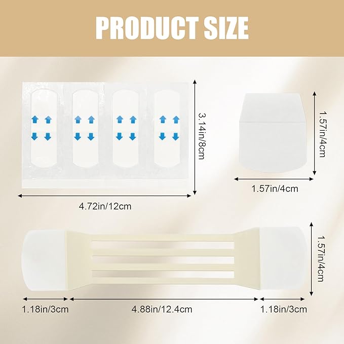 braxan 60 Pcs Neck Tape Lifting Invisible Set: Neck & Face Lift Tape Invisible - for Double Chin Jowls Eyes Sagging Skin, Special Events & Makeup-Friendly Use, Visible Results In Seconds-Velvo Beauty