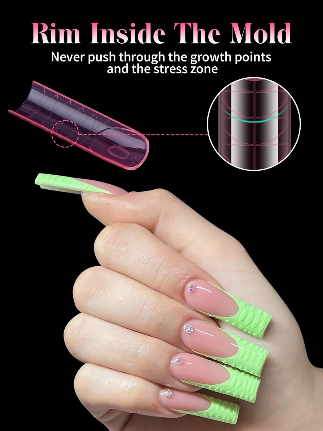 EBANKU Dual Nail Forms for Poly Extension Gel, Reusable Nail Molds 15 Sizes Nail Extension Forms for Builder Gel Manicure Design Salon DIY, 140 Pieces, 14 Sizes-Velvo Beauty