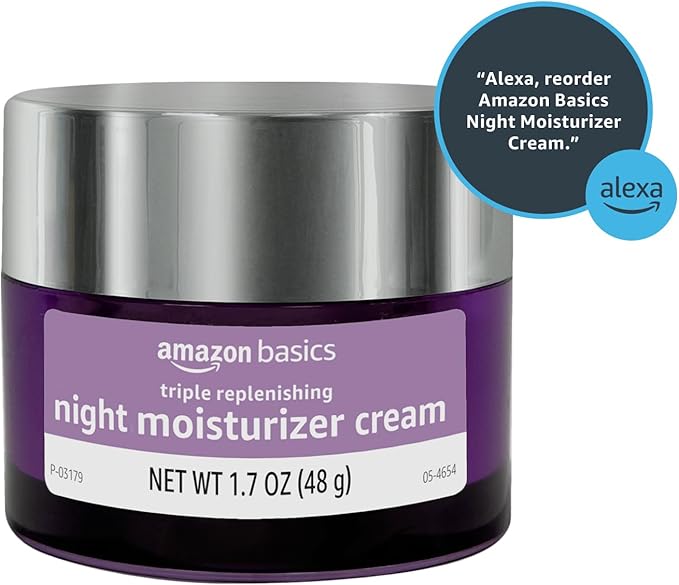 Amazon Basics Triple Replenishing Moisturizer, Night Cream, 1.7 Ounces, 1-Pack-Velvo Beauty