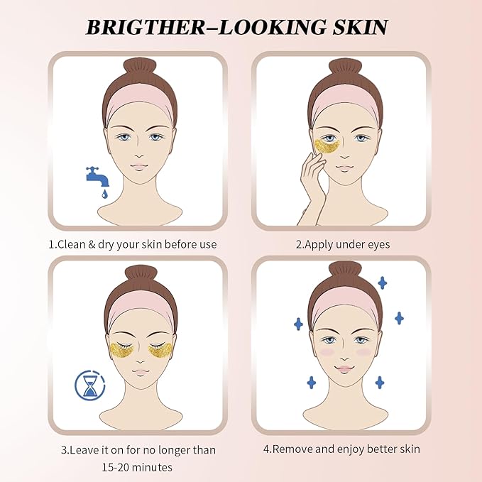 Under Eye Patches (24 Pairs), 24K Gold Under Eye Masks for Dark Circles, Puffy Eyes, Undereye Bags, Wrinkles - Rejuvenating & Revitalizing Eye Skincare Treatment - Bridesmaid Gifts for Women-Velvo Beauty