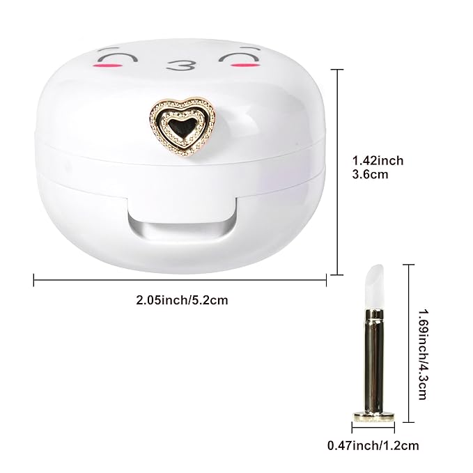 2 Pack Lip Balm Containers,Plastic Portable Empty Lip Balm Container with Mirror and Silicone Lip,Empty Lipstick Dispenser Box for Travel,Home-Velvo Beauty