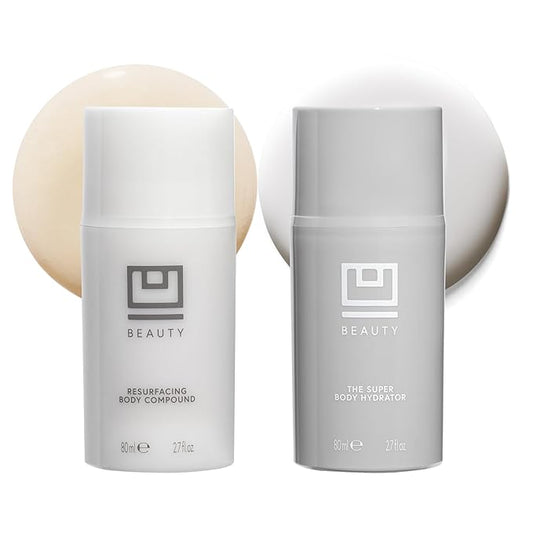 U Beauty Resurfacing Body Compound - Anti-Aging Aha Body Serum and The Super Body Hydrator - Hyaluronic Acid Cream Body Travel Set-Velvo Beauty