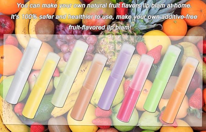 0.14oz Empty Flavored Lip Balm Container Tubes Plastic Homemade Moisturizing Lip Stick with Caps Bulk Fit for Women Adult DIY Making Supplies, 25 Count (Multicolor)-Velvo Beauty