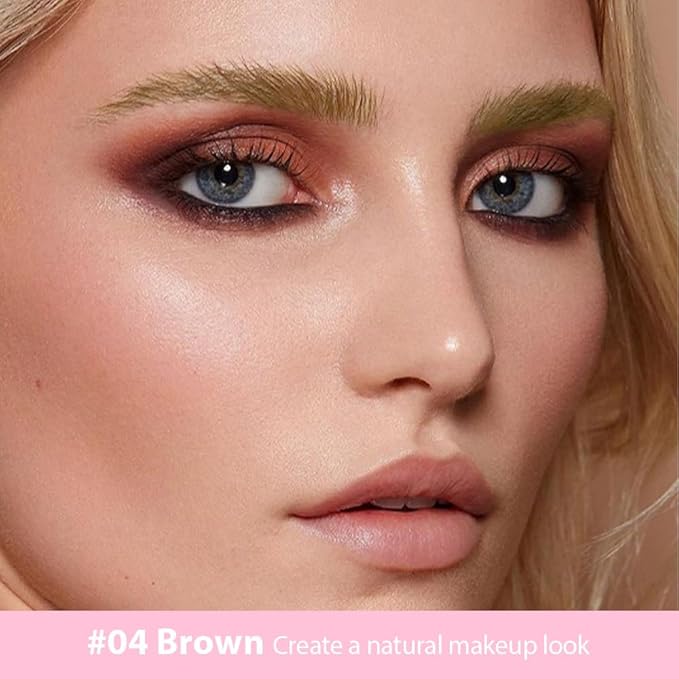 evpct 1Pcs Brown Magic Microblading Eyebrow Contouring Pen Brow Pencil, with 4 Brush Micro-Fork-Tips Precise Applicator, with Dual-ended Eyebrow Brush, Hair Like Strokes, Natural Looking Brows-Velvo Beauty