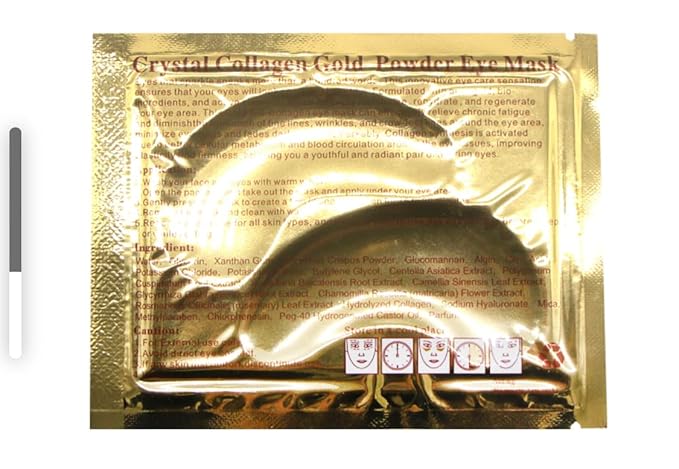 Golden Under Eye Mask (12 Pair) Amino Acid & Collagen Under Eye Mask for Face, Dark Circles and Puffiness, Wrinkles Beauty & Personal Care-Velvo Beauty