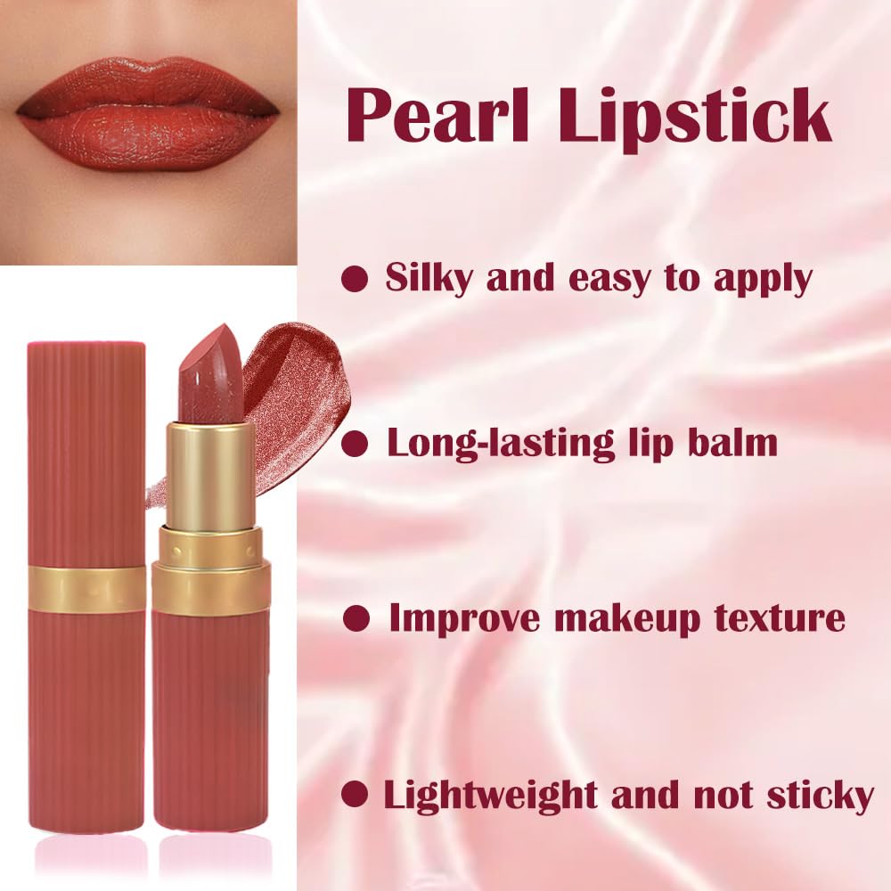 Red Metallic Lipstick for Women,Lightweight Shimmer Frosted Lipstick,Glitter Lip Gloss Stain Long Lasting Waterproof Smudge Proof 24 Hour Full Coverage Lip Makeup,Vegan-Velvo Beauty