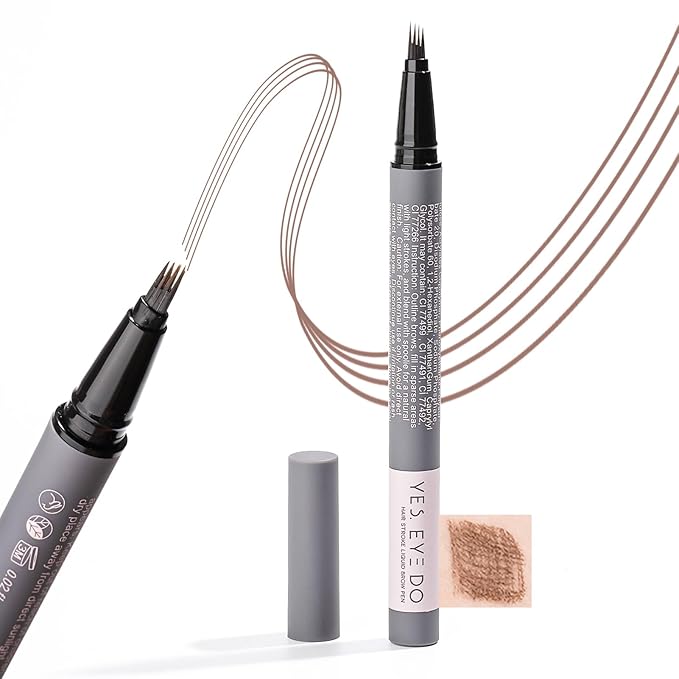 Auburn Eyebrow Pencil with 4-Prong Micro-Fork Tip, Red Eyebrow Pen for Red Head, Create Hair-like Stroke for Natural Brows, 24H Long Wear, Smudgeproof YES.EYE DO (Rustic Red-Auburn)-Velvo Beauty