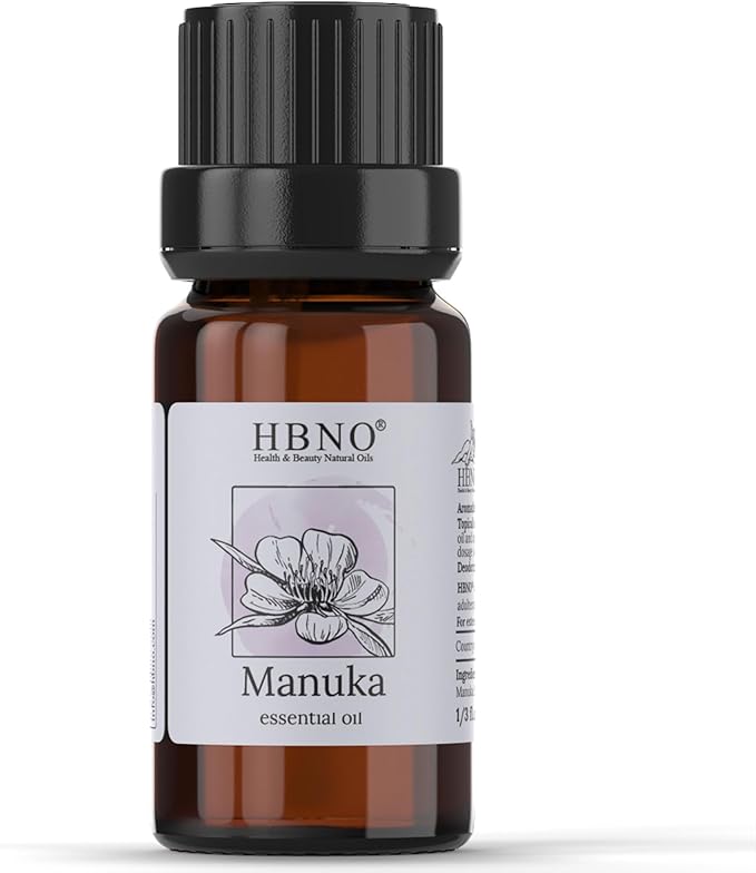HBNO Manuka Essential Oil - 1/3 oz (10 ml) Travel Size - Natural Manuka Oil - Perfect for Cleaning, Aromatherapy, DIY, Soap and Diffuser-Velvo Beauty