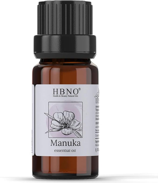 HBNO Manuka Essential Oil - 1/3 oz (10 ml) Travel Size - Natural Manuka Oil - Perfect for Cleaning, Aromatherapy, DIY, Soap and Diffuser-Velvo Beauty