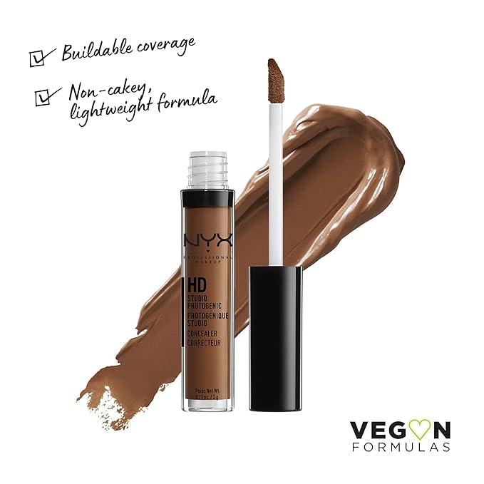 NYX PROFESSIONAL MAKEUP HD Studio Photogenic Concealer Wand, Medium Coverage - Espresso-Velvo Beauty