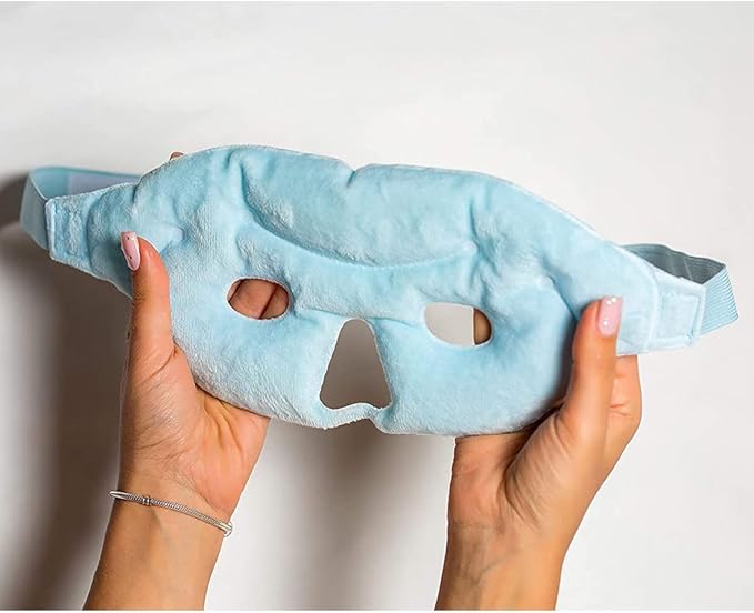 Reusable Gel Eye Mask, Cooling Eye Mask Reusable Small Ice Pack Under Eye Patches, Eye Hot Cold Treatment Pack for Redness, Pain Relief and Eye Relax, Pink,1 Pack-Velvo Beauty