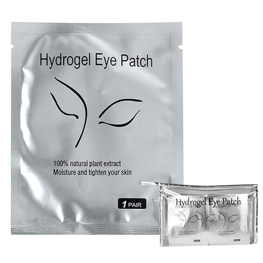 Eyelash Extension Eye Pad, 100 Pairs Under Eye Pads, Lint Free DIY False Lash Extension Beauty Makeup Hydrogel Gel Eye Patches with Transparent Cosmetic Bag-Velvo Beauty