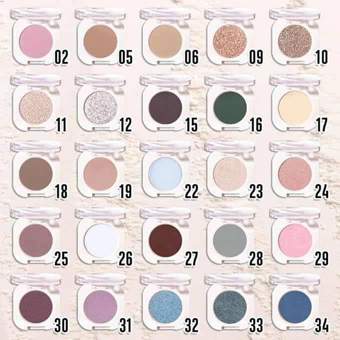 Nude Beige Single Matte Eyeshadow Makeup, Neutral Powde Eye Shadow for Women, Smoky Beige Matte Singles Eyeshadow Palette Pigmented Waterproof,sombras para ojos,Girls Monochrome Eyeshadows Gift-Velvo Beauty