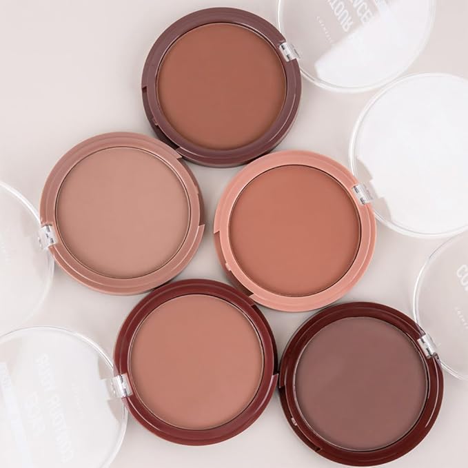 Matte Warm Brown Cream Contour Palette – Lightweight, Blendable Monochrome Powder Base for All Skin Tones, Face Makeup for Women & Men, Vegan & Cruelty-Free, Paleta de Contorno en Crema Mate 01-Velvo Beauty