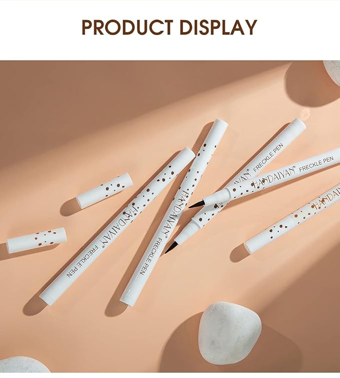 AKARY 4 Colors Freckle Pen Professional Lifelike Face Concealer Point Out Natural Waterproof Longlasting Soft Artificial Freckles Fine Makeup Freckle Pen Life Face Decoration (01+02+03+04)-Velvo Beauty