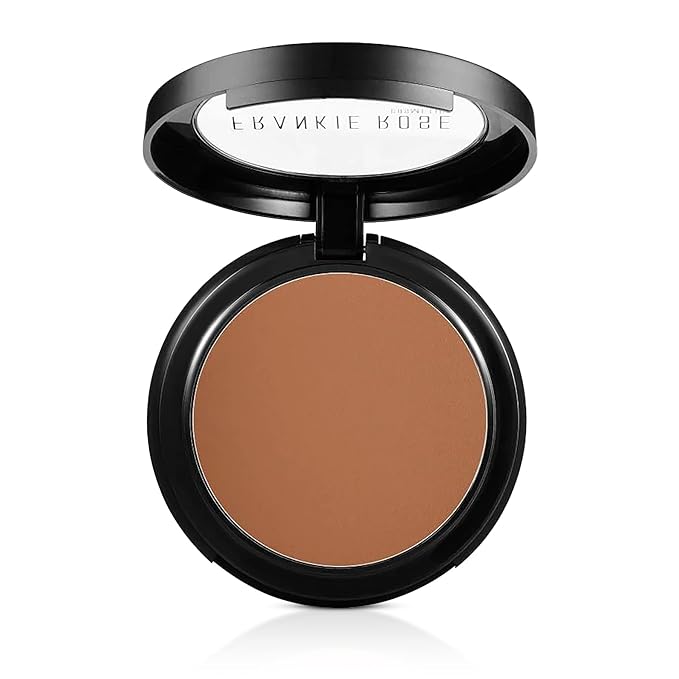 Frankie Rose Cosmetics Powder Foundation – Full Coverage Face Powder For Pores & Imperfections, Evens Out Skin Tone & Shine-Control | 58 Grams (Bronze)-Velvo Beauty