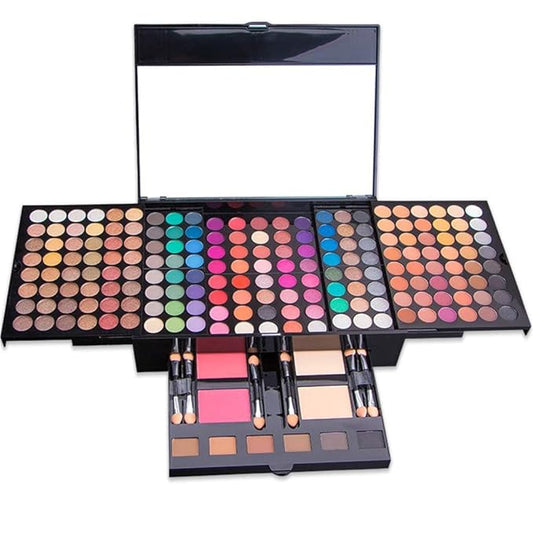 194 Colors Eyeshadow Makeup Palette, Makeup Palette Set with Eyeshadow Blusher Eyebrow Powder Mirror Applicators, All in One Makeup Eye Shadows Cosmetics Gift Kit-Velvo Beauty