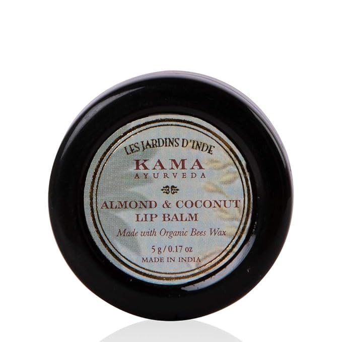 Kama Ayurveda Almond and Coconut Lip Balm, 5g-Velvo Beauty