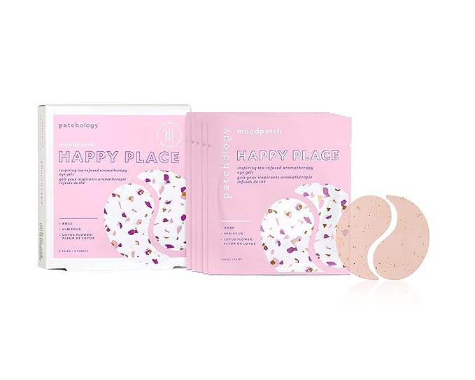 Patchology Happy Place Under Eye Patches - Anti Aging Eye Gels - Under Eye Mask For Dark Circles and Puffy Eyes Care, Treatment & Moisturizer - Eye Bags, Puffiness & Wrinkles Reducer (5 Pairs)-Velvo Beauty