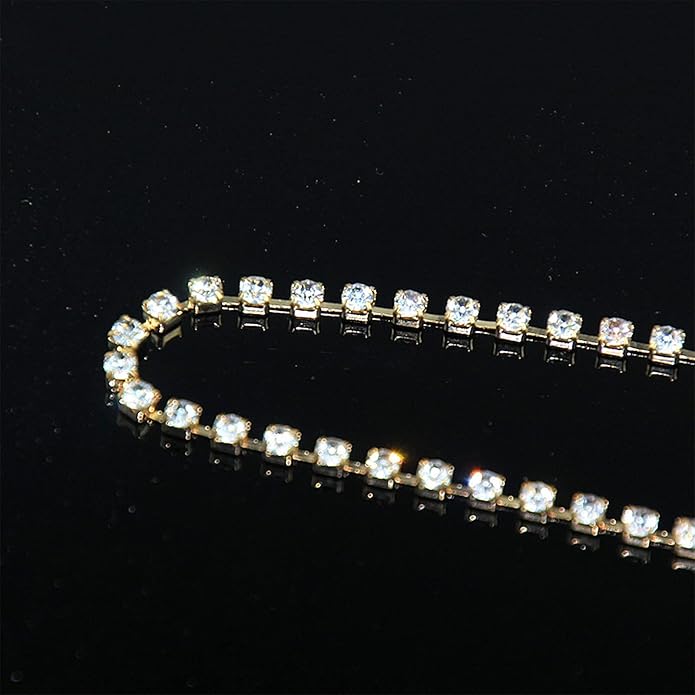 Boho Crystal Thigh Chain Gold Body Chain Leg Chains Body Jewelry Accessories for Women and Girls (Gold)-Velvo Beauty