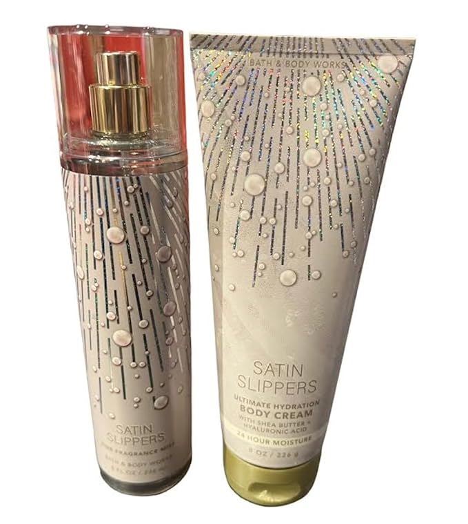 Bath & Body Works Bath and Body Works Fragrance Gift Sets (Satin Slippers Mist and Cream)-Velvo Beauty