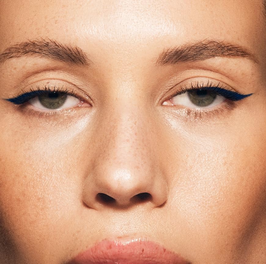 MAKE Beauty Liquid Line Waterproof Liquid Eyeliner Pen. Smudge-Proof Felt Tip for Precise Application of Lines, Wings, and Graphics. Long Lasting Eye Liner - Shade, Wavelength-Velvo Beauty