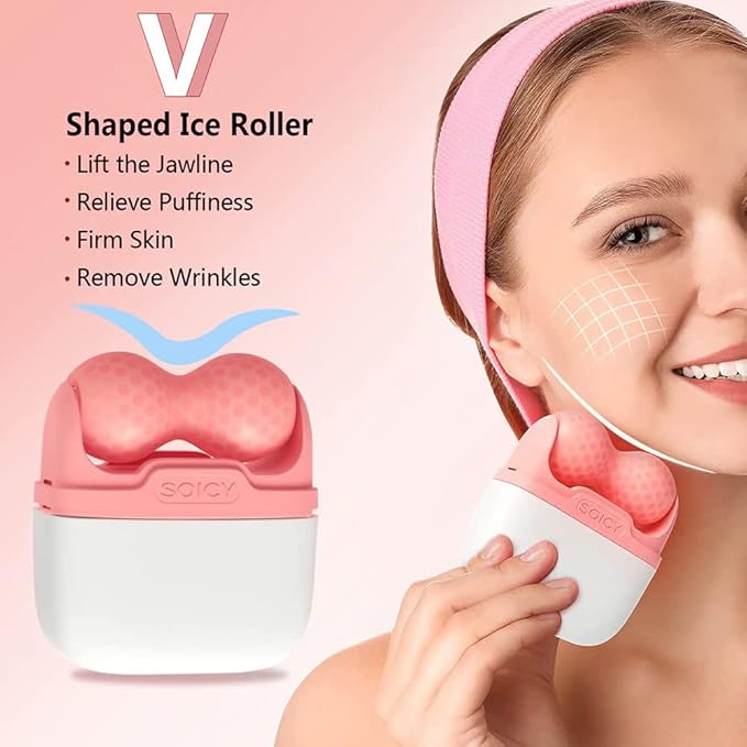OPENDGO Ice Roller for Face Facial Massager for Eye Puffiness, Reduces Wrinkles, 2 in 1 Facial Skin Care Tool for Body Cold Therapy Tools-Velvo Beauty