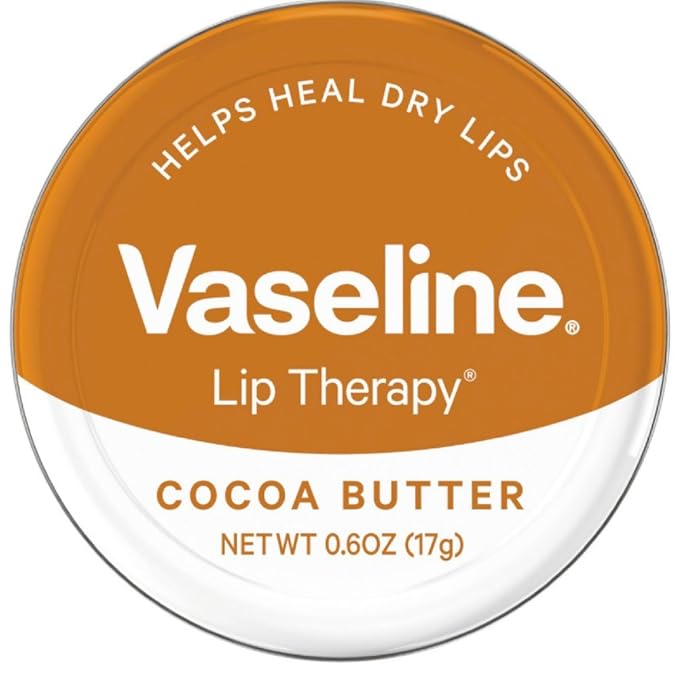 Vaseline Lip Therapy Lip Balm Tin, Cocoa Butter, 0.6 oz-Velvo Beauty