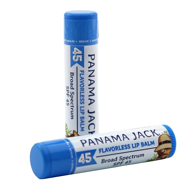 Panama Jack Sunscreen Lip Balm - SPF 45, Broad Spectrum UVA-UVB Sunscreen Protection, Prevents & Soothes Dry, Chapped Lips-Velvo Beauty